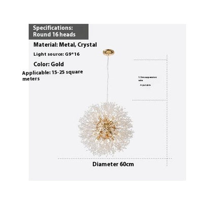 Dandelion Crystal Chandelier Restaurant