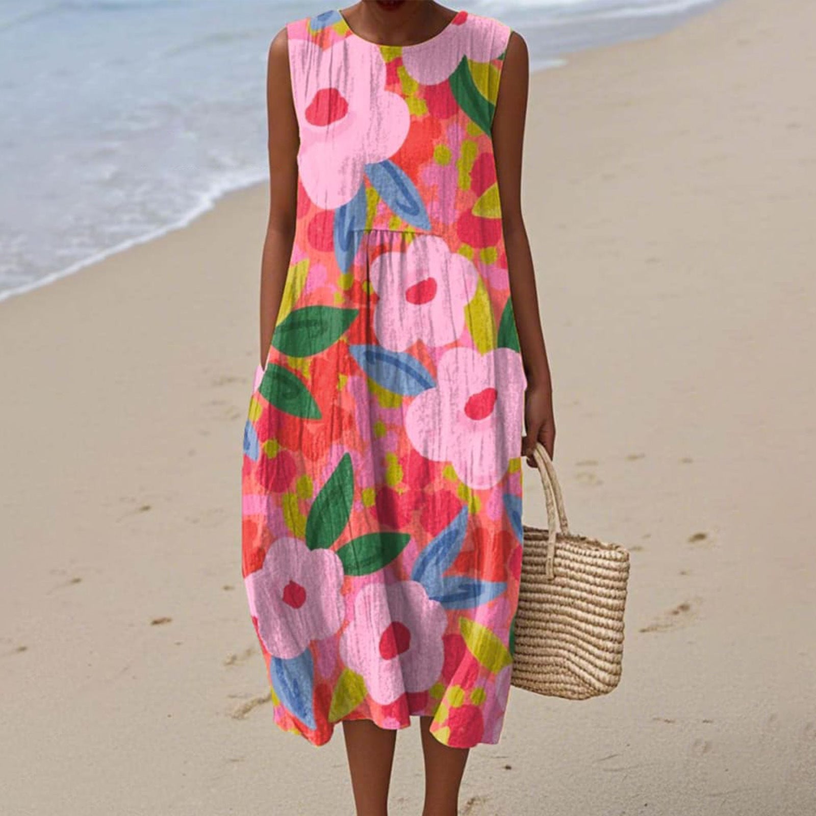 Sleeveless Shirt Dress