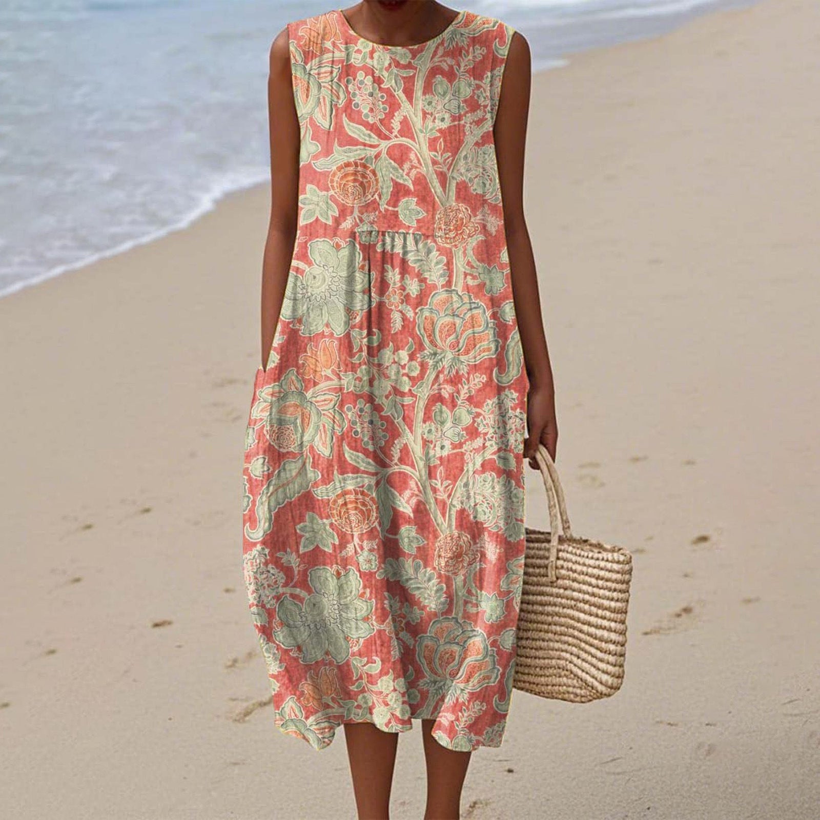 Sleeveless Shirt Dress