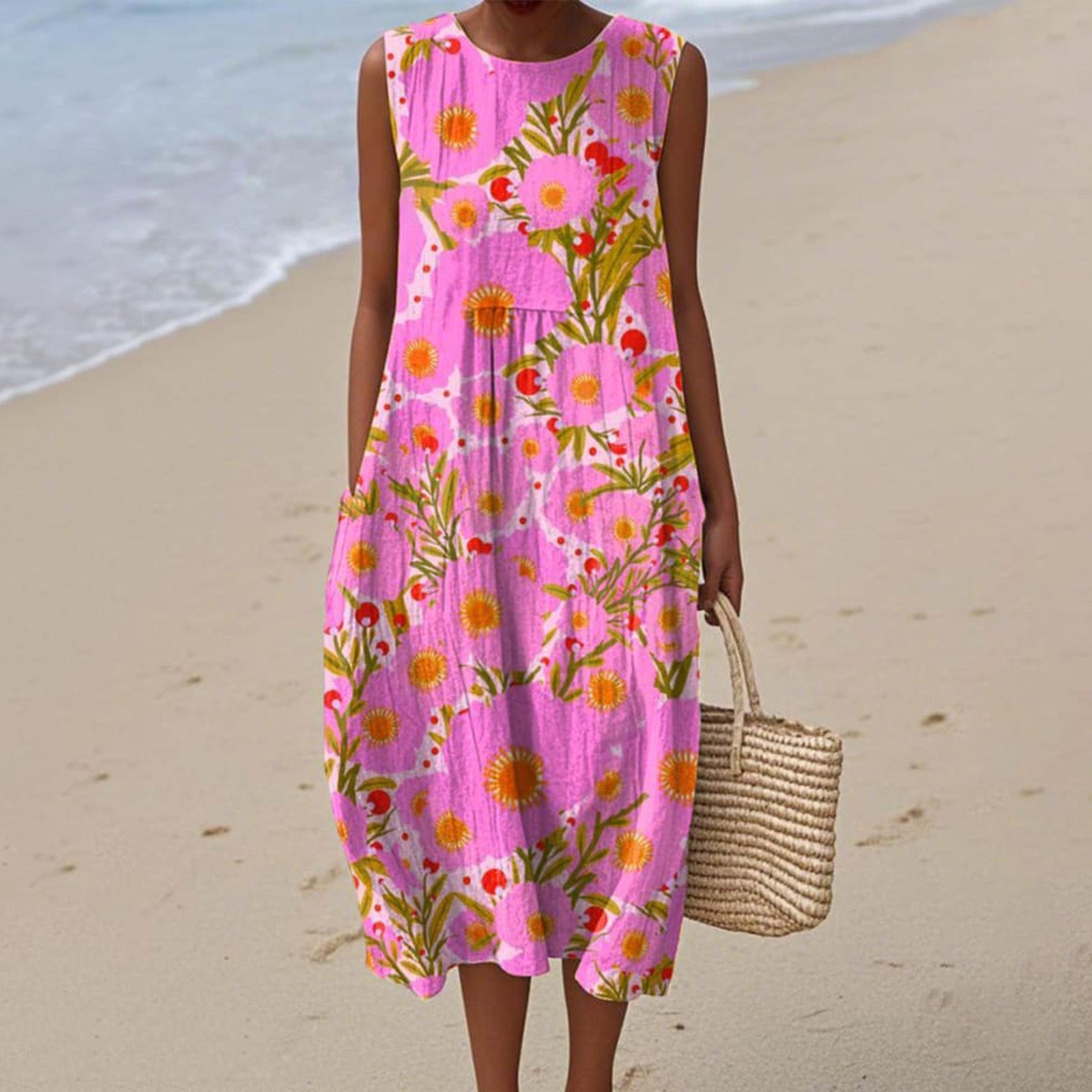 Sleeveless Shirt Dress