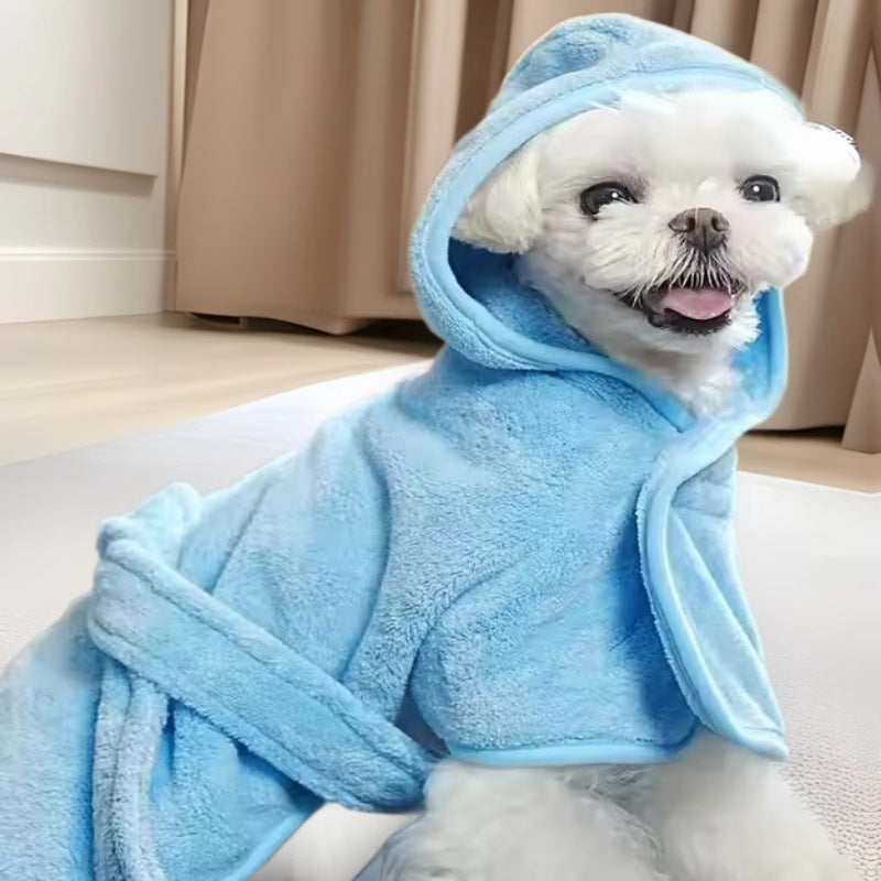 Dog Bathrobe Towel - Coral Fleece