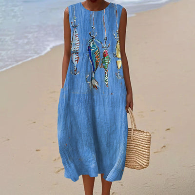 Sleeveless Shirt Dress