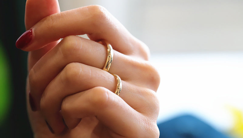 Simple Men And Women Couples Ring Rose Gold Light Luxury