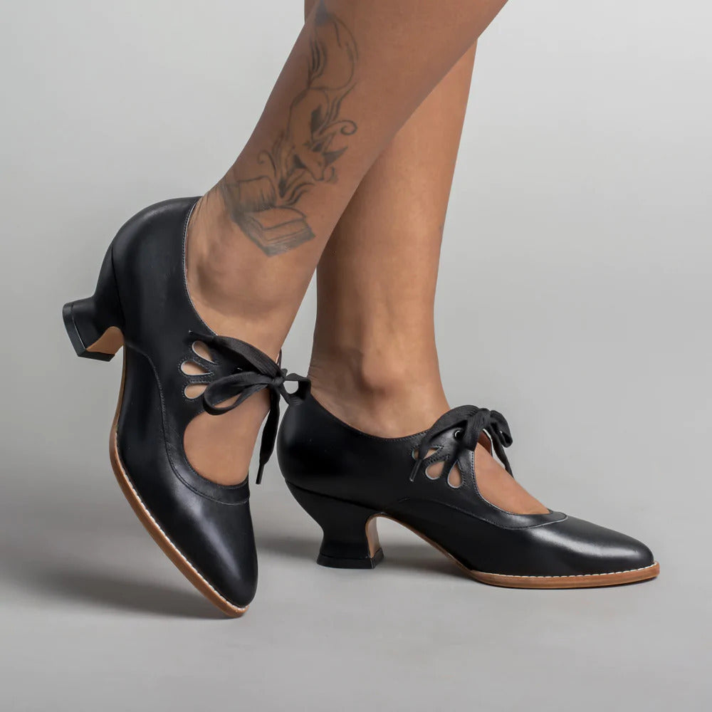 Hollow Out High Heel Lace-up Casual Shoes