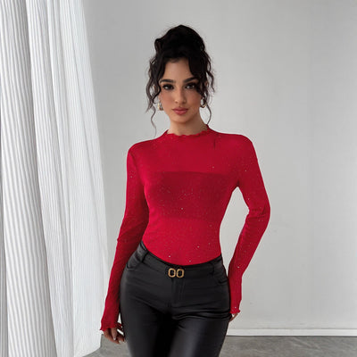 European And American Sequined Top