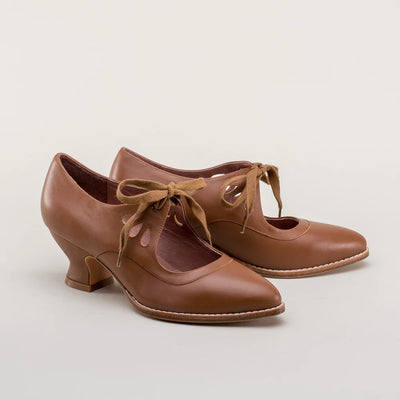 Hollow Out High Heel Lace-up Casual Shoes