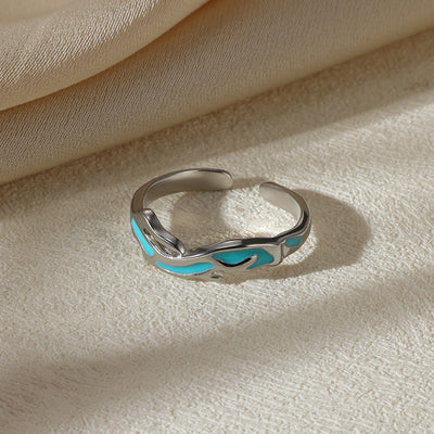 Stainless Steel Open Ring Plated 18K