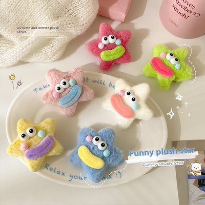 Girly Heart Plush Duckbill Clip