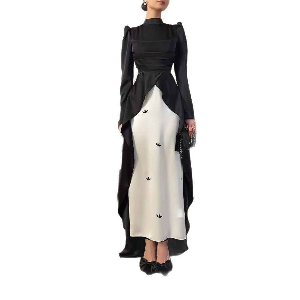 Color Long Sleeves Dress