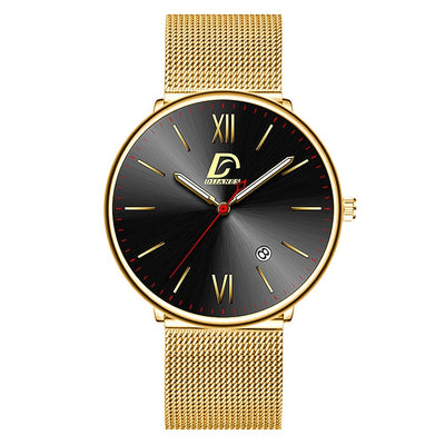 Men's Stainless Steel Calendar Watch Korean Version