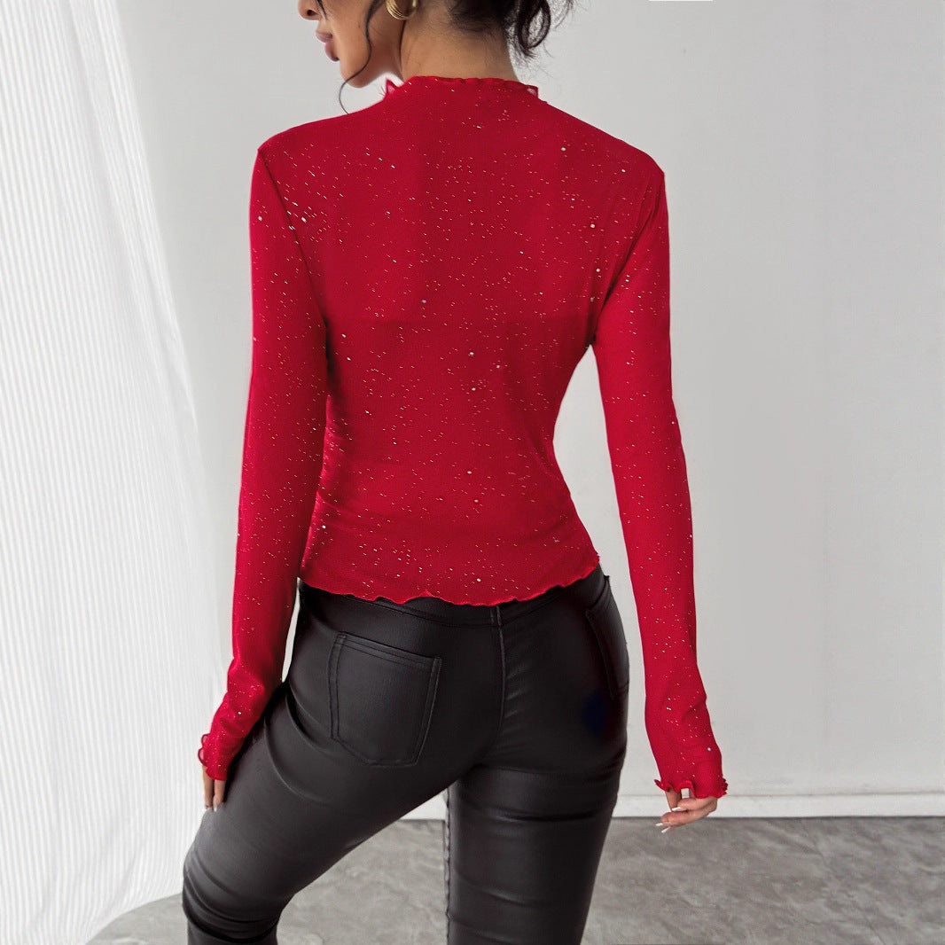 European And American Sequined Top
