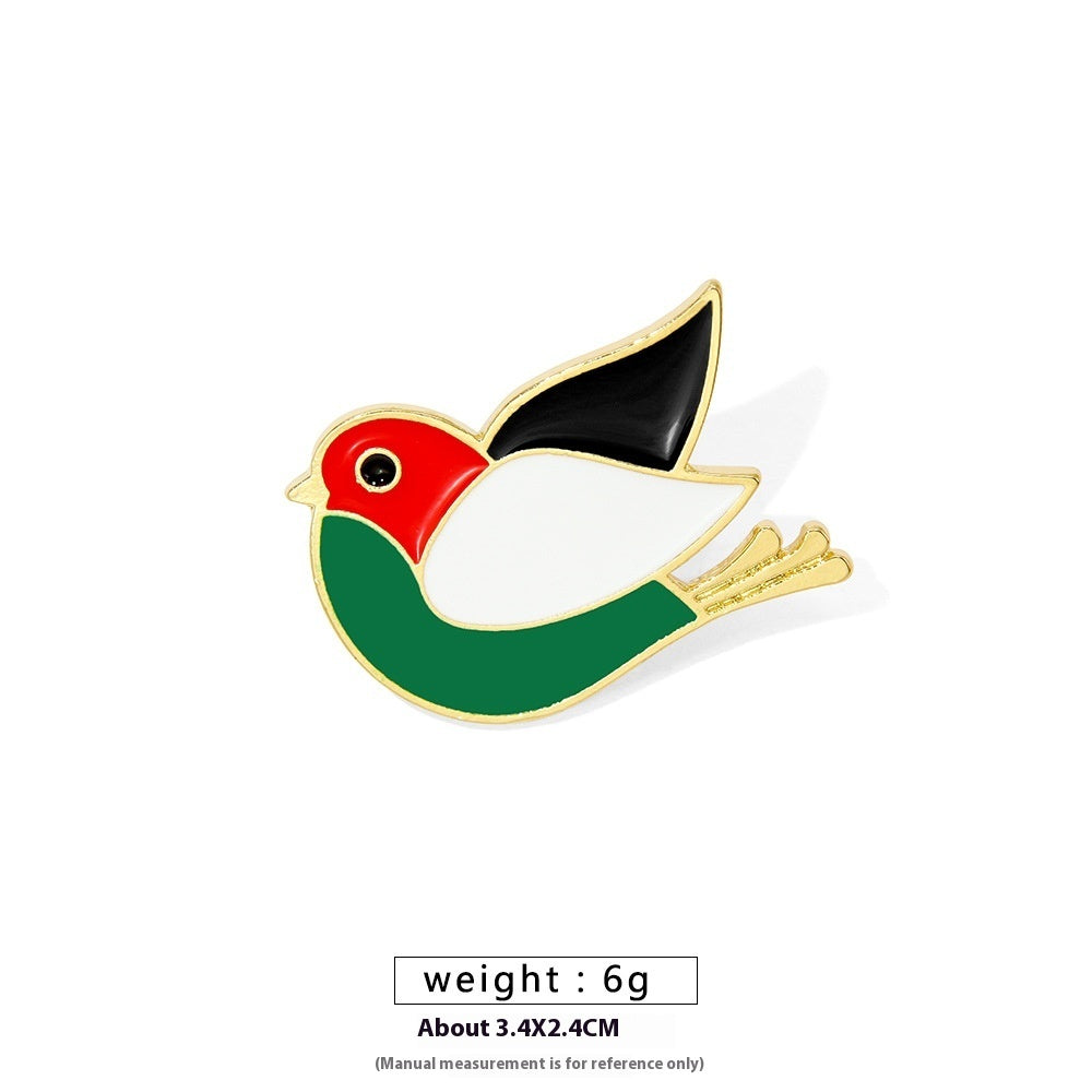 Free Palestine Flag Brooch Gold Badge Clothes Accessories Pin