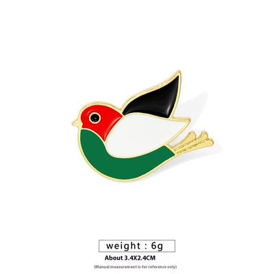 Free Palestine Flag Brooch Gold Badge Clothes Accessories Pin