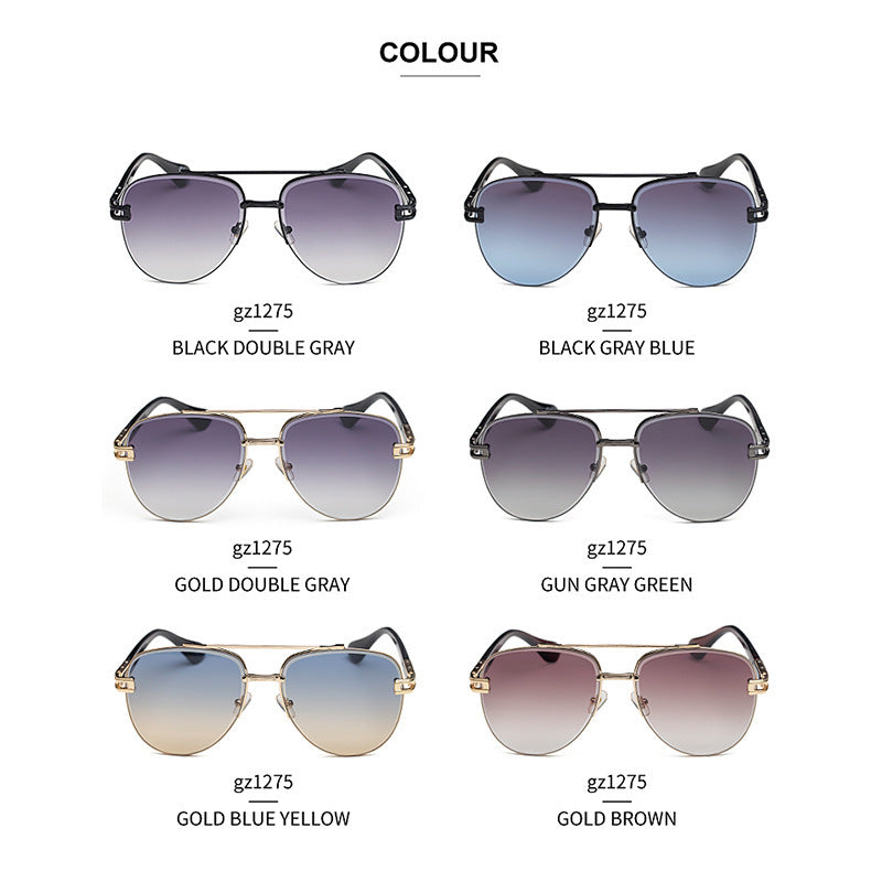 Fashion Women Retro Round Frame Frog Sunglasses