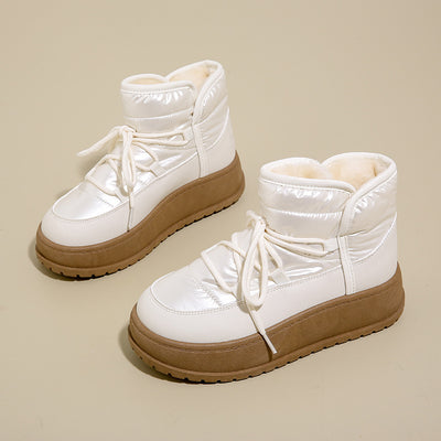 Fleece-lined High-top Snow Boots