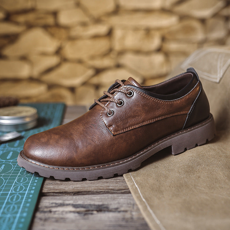 British Style Retro Casual Leather Shoes Men's Casual