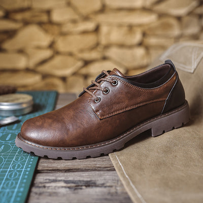 British Style Retro Casual Leather Shoes Men's Casual