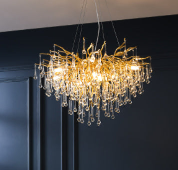 Luxury Chandelier Water Drop Crystal Lamp