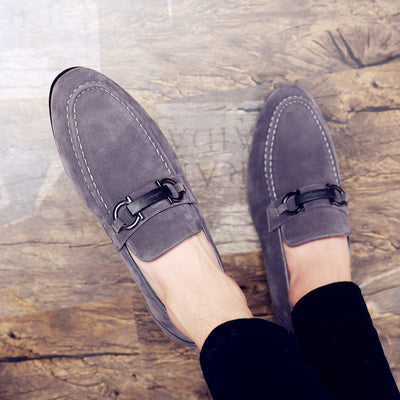 Men's Peas Shoes, Lazy Shoes, Pointed Toe Shoes, England