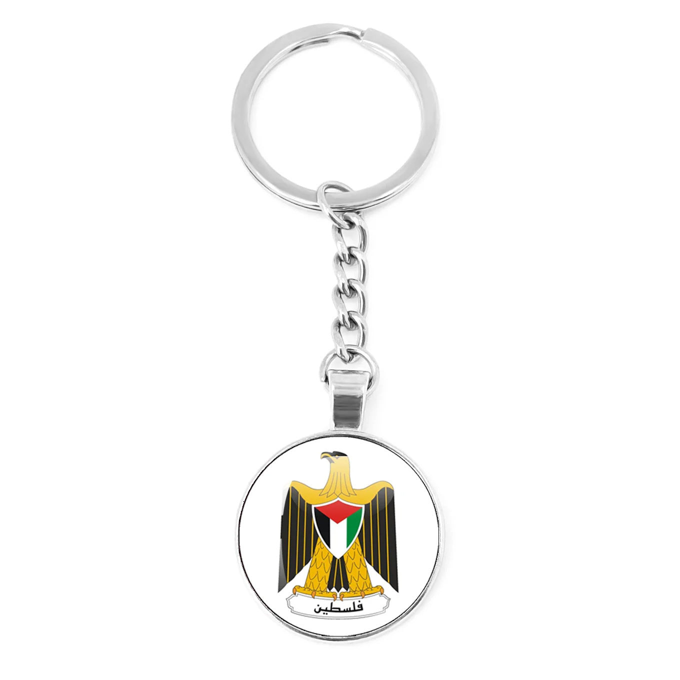 Palestinian Flag Time Stone Pendant