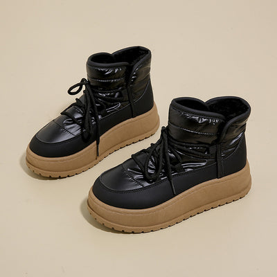 Fleece-lined High-top Snow Boots