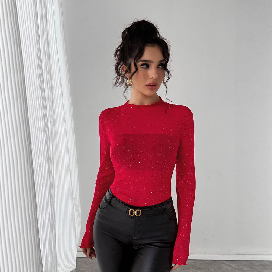 European And American Sequined Top