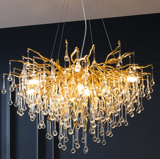 Luxury Chandelier Water Drop Crystal Lamp