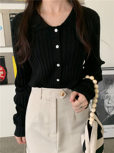 Retro Gentle Inner Wear Sweater Cardigan