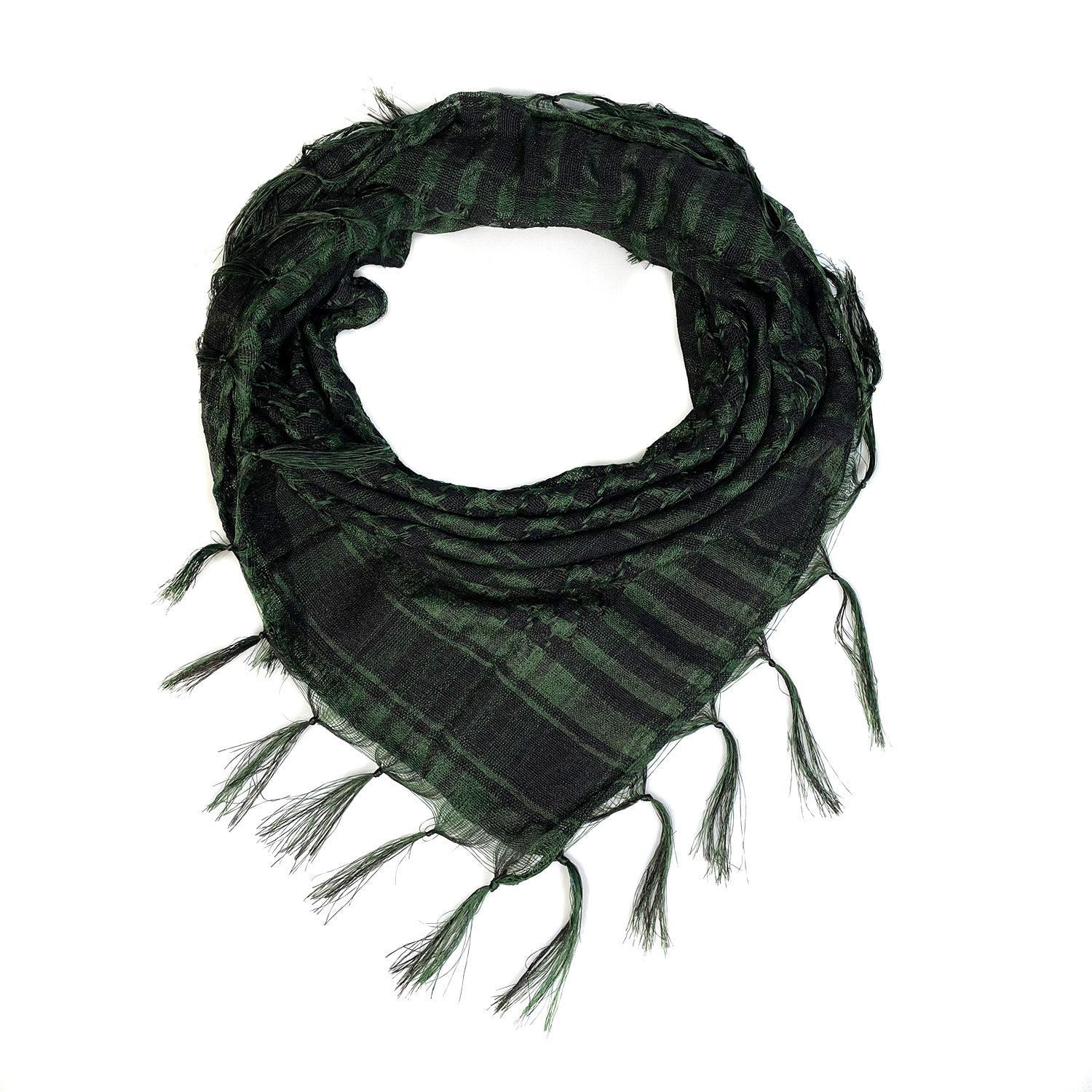 Network Silk Houndstooth Square Keffiyeh Military Fans Tactical Tassel Desert Scarf
