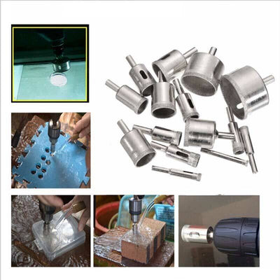 15 Pcs Set Diamond Drill Bit Glass Drill Bit Glass-Stone Tile Drill Bit 6-50mm