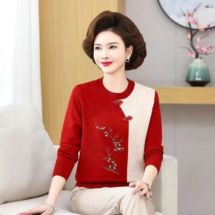 Young Mothers' Clothing Bottoming Shirt Retro Style