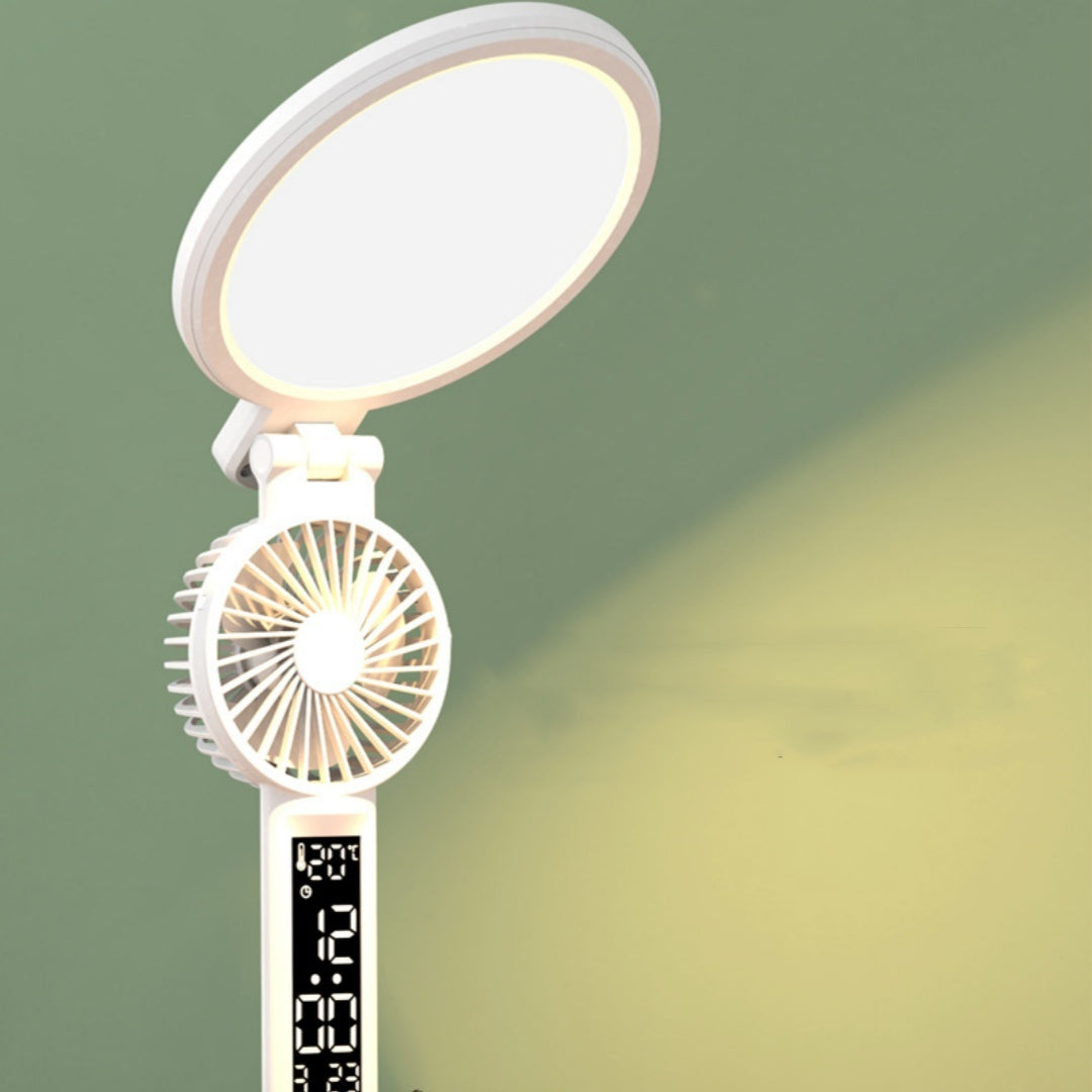 LED Clock Table Lamp USB Chargeable Dimmable Desk Lamp