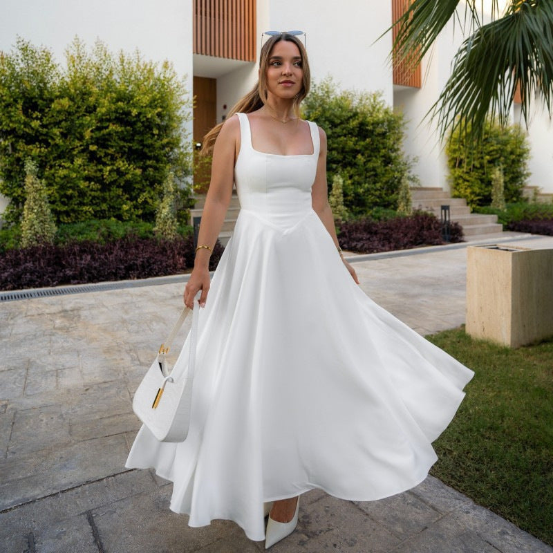 Women's Simple Fashion Personality Sleeveless Sling Dress