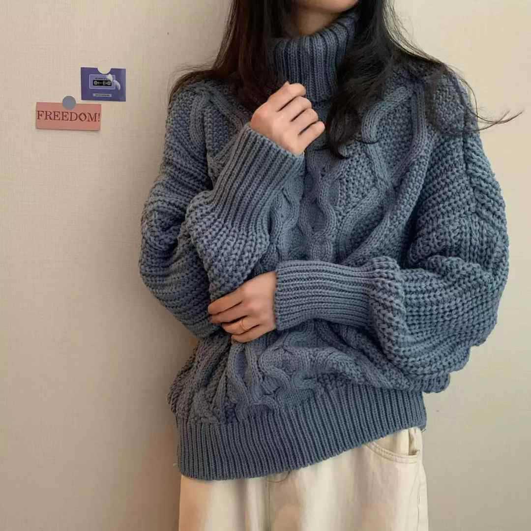Sweater Twisted Short Long-sleeved Sweater Top